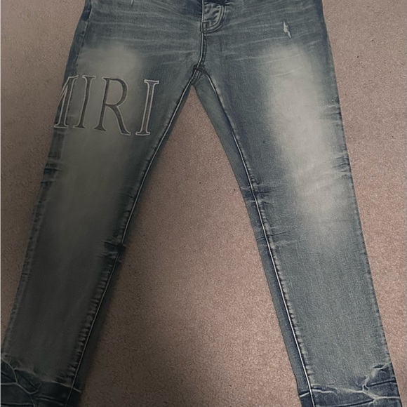 Amiri Men's Distressed Blue Jeans